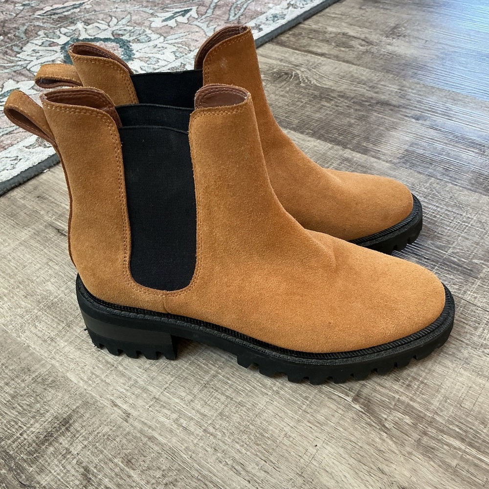 AEROSOLES Brown Suede Ankle Boots - Picture 3 of 8